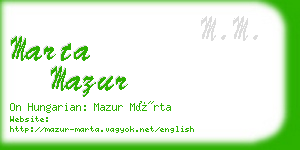 marta mazur business card